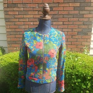 Zara Multi-Colored Waist Length Blazer